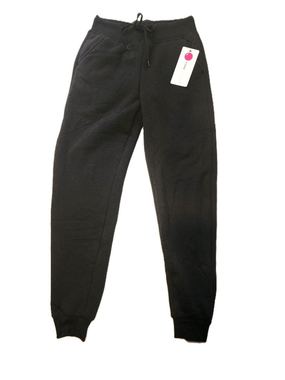 NWT Yogalicious Sherpa Lined Aspen Elite Joggers Black XS Cozy Fleece Sweatpants